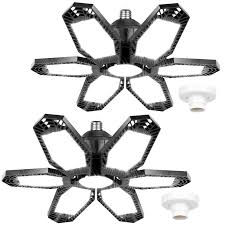 LUZ DE GARAJE AJUSTABLE LED DEFORMABLE NEGRA DE 80 VATIOS SEMIEMPOTRADA
